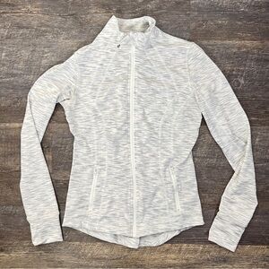 90 Degrees gray and white full zip running athletic jacket size small S B138